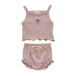 Rose Grey Embroidered Knitting Baby Kids Clothing