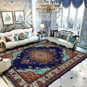 European Style Jihe Print Carpet Bedroom Living Room