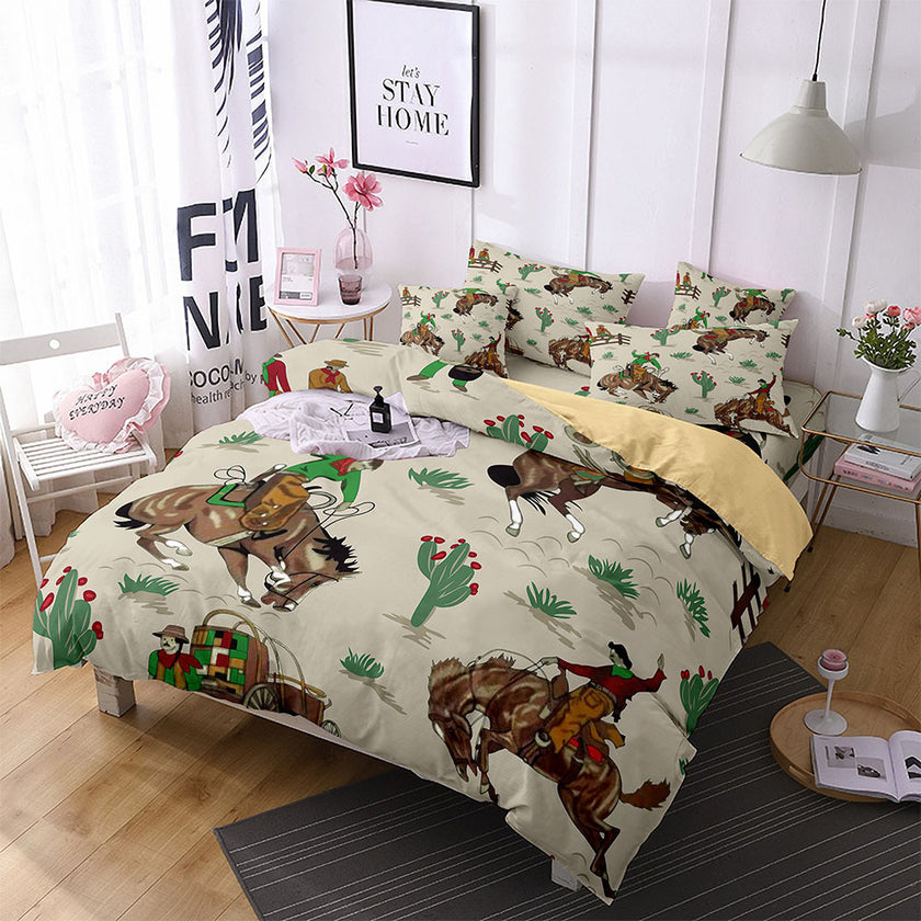 Household Fashion Simple Digital Printing Bedding Three-piece Set