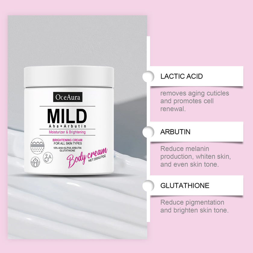 Brightening Body Cream Exfoliating Moisturizing