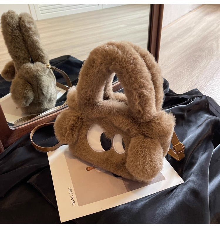 Women's Fashion Simple Plush Hand-carrying Bag