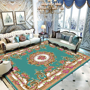 European Style Jihe Print Carpet Bedroom Living Room