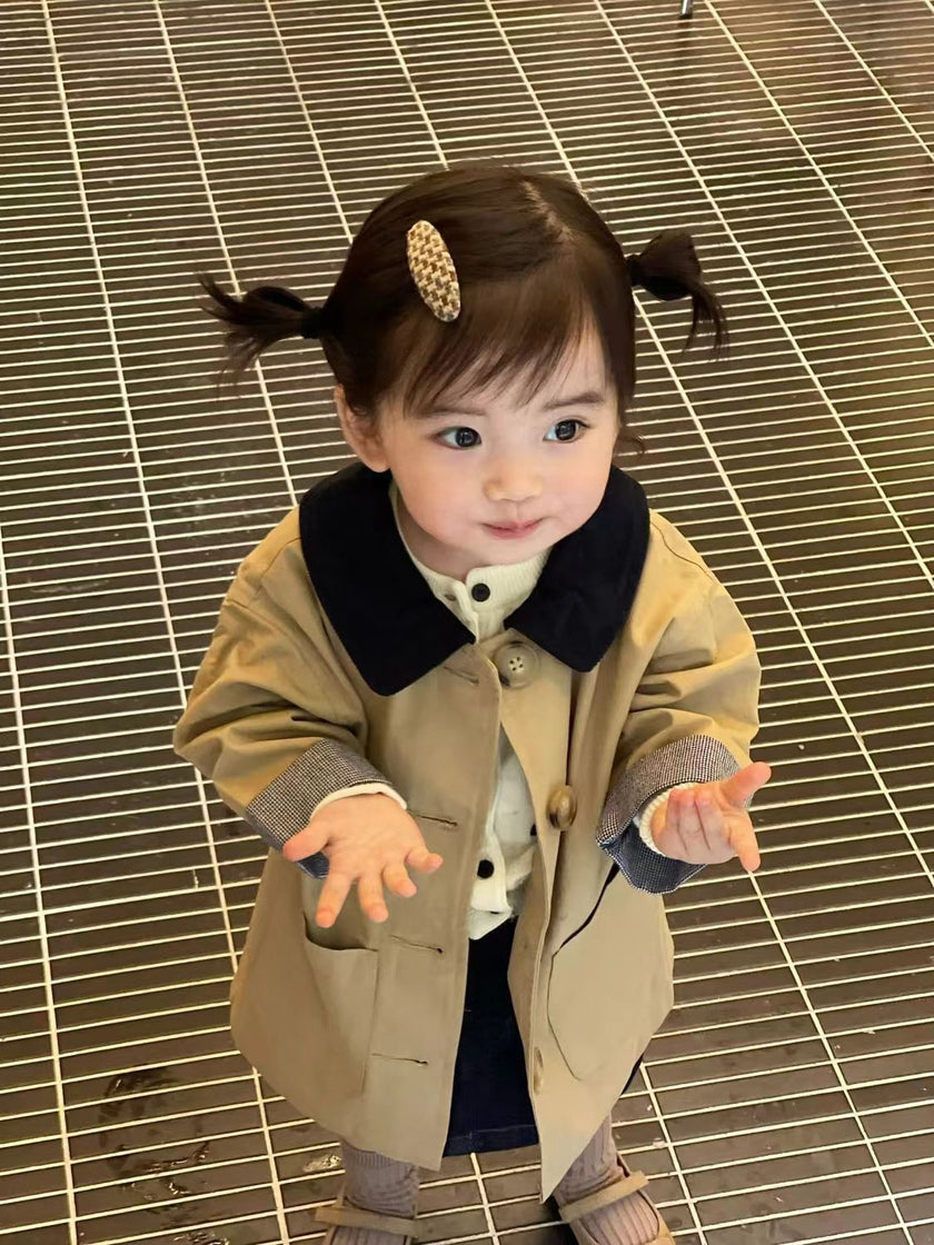 Girls' Spring And Autumn Clothes Children's Trench Coat