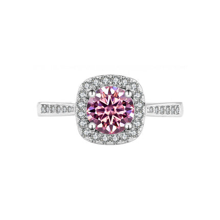 S925 Sterling Silver Moissanite Ring Women