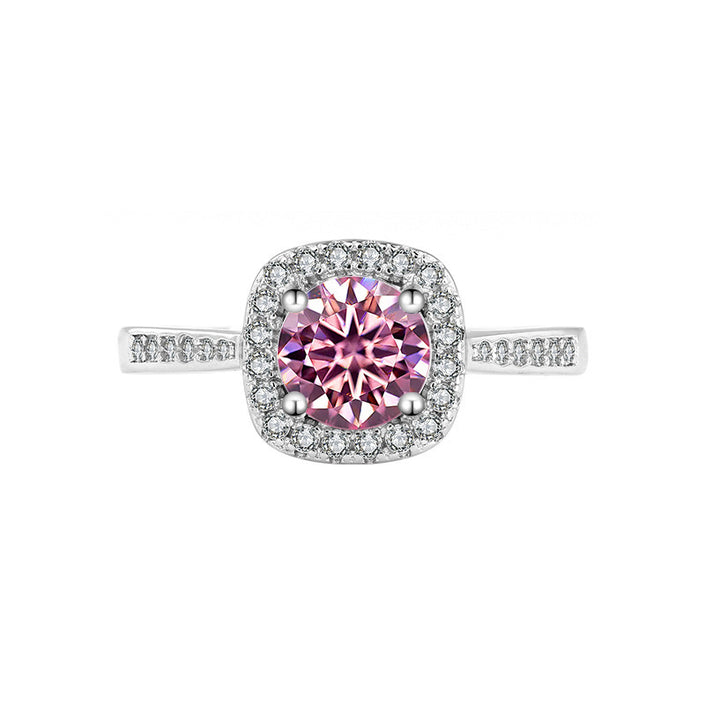 S925 Sterling Silver Moissanite Ring Women