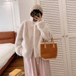 Short Artificial Mink Hair Fur Coat For Women
