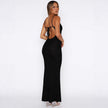 Bodycon Backless Crystal-embellished Strap Dress For Women