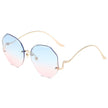 Women's Irregular Rimless   Sunglasses