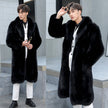 Men's Fur Coat Imitation Fox Hair Long Casual Windbreaker