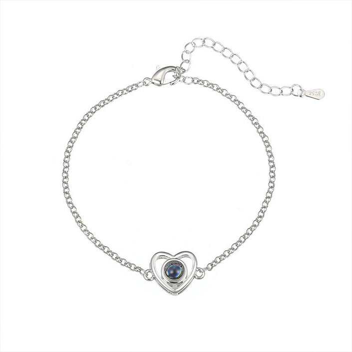 DIY Photo Projection Stone Love Bracelet In  Languages