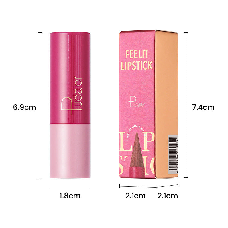 Matte Finish Lipstick Lip Liner Two-in-one