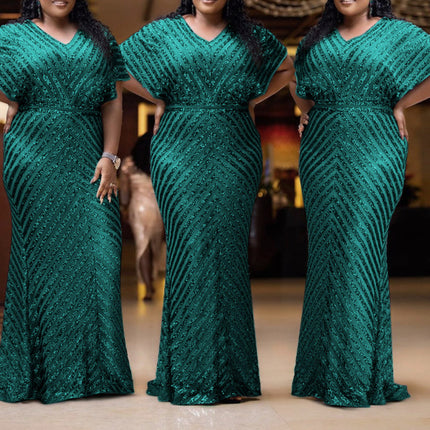 Hot Style Commuter Twill Sequin Dress