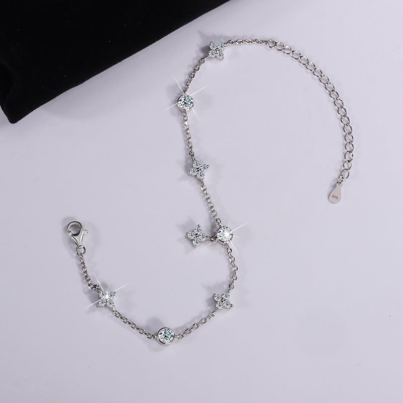 S925 Silver-plated Platinum Moissanite Bracelet