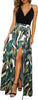 V-neck Wrap Spaghetti Strap Summer Casual Beach Floral Leopard Print Dress