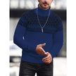 Men's Casual Printing High Collar Loose All-match Sweater