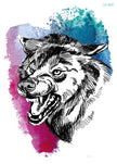 Original Personality Wolf Tattoo Sticker Animal