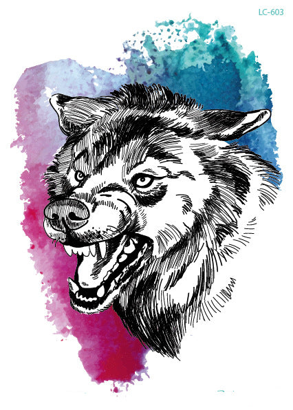 Original Personality Wolf Tattoo Sticker Animal
