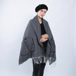 Herringbone Fringe Pocket Shawl Scarf Women
