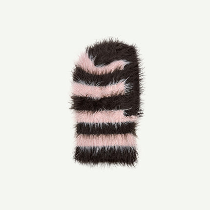 Original Design Non-mainstream Style Striped Mink-like Knitted Hat