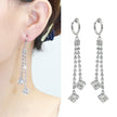 Diamond  High-grade Earrings Niche Personality Long Fringe