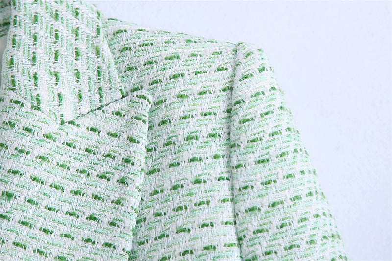 Quality Women's Plaid Texture Blazer