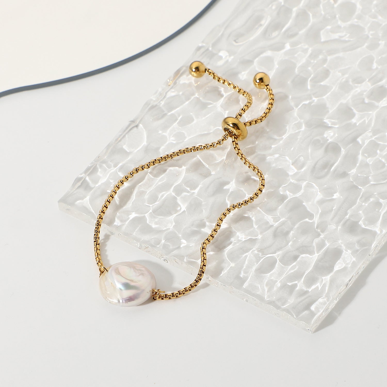 Freshwater Baroque Pearl Waterproof Jewelry Adjustable Bracelet