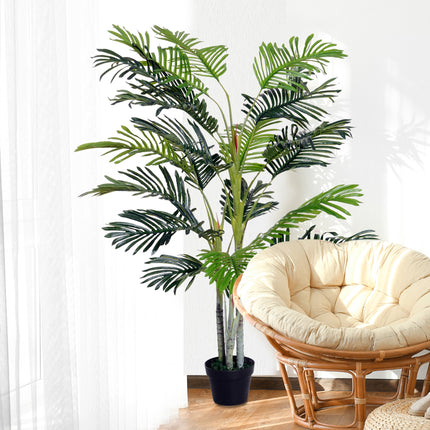 2 Ball Topiary Tree In Pot For Home Decor, Artificial Plant For Home Office, Living Room Decor, Dark Green
