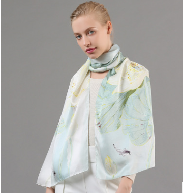 Silk digital inkjet scarf