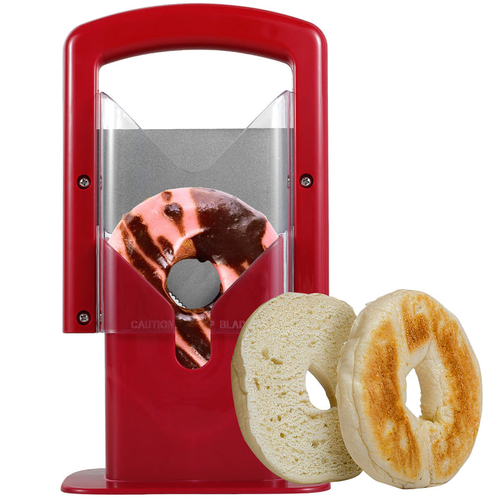 Bagel Cutter Slicer With Safety Handle Household Bagel Slicer Stainless Steel Bagel Precision Cutter Reusable Bread Slicer