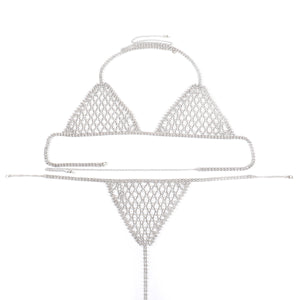 Personalized Beach Party Sexy Bikini Rhinestone Underwear Body Chains Women