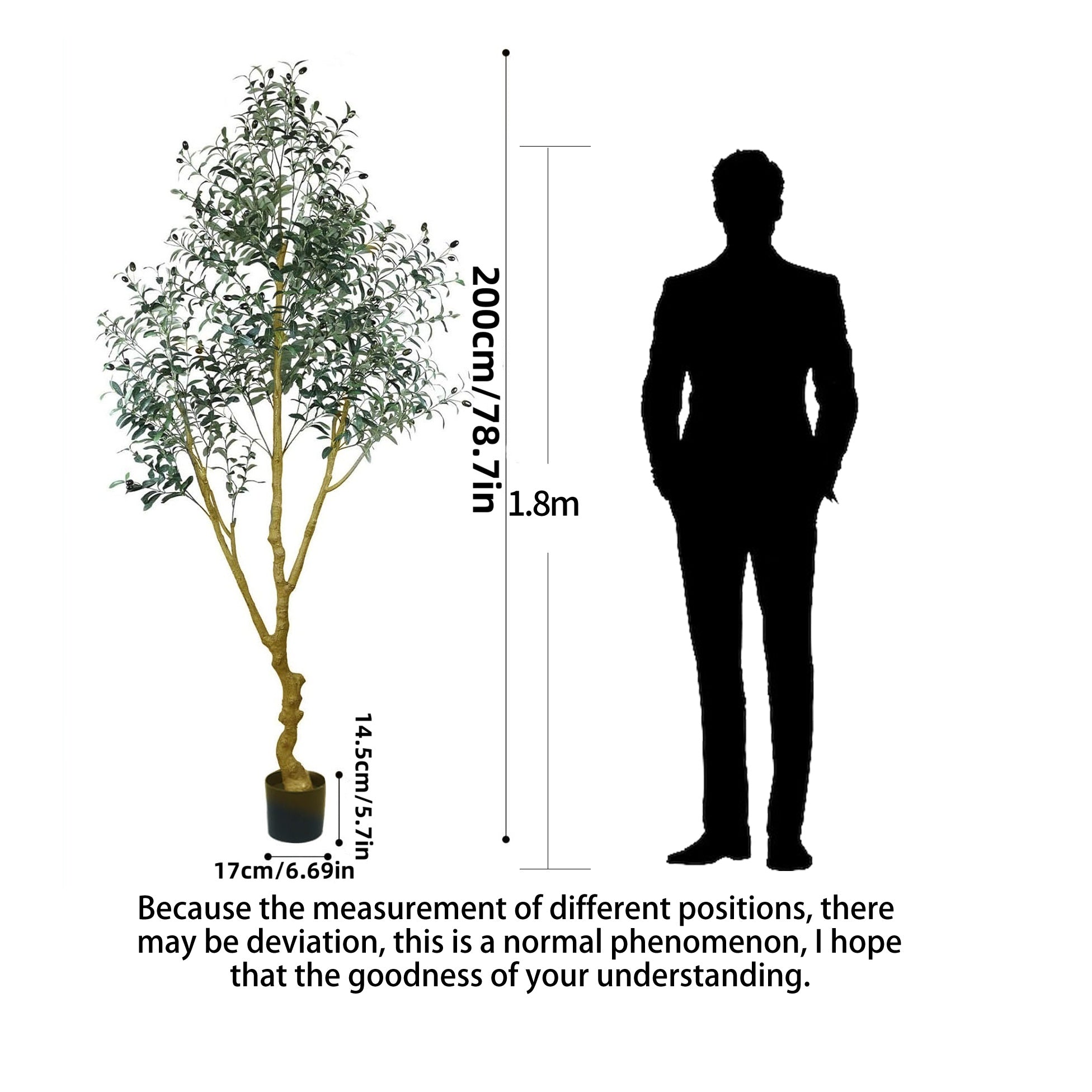 Artificial Olive Tree  78.7 Inches