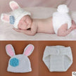 Wool knitted baby photo dress