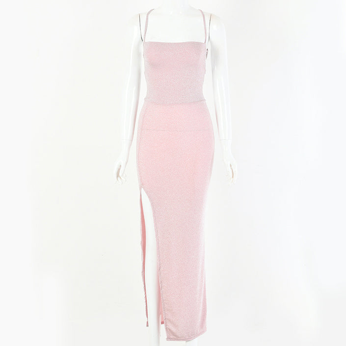 Split long skirt