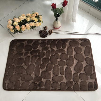 Absorbent Non-slip Stone Embossed Carpet Floor Mat