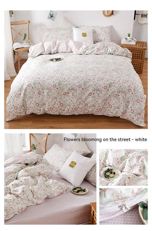 Pure Cotton Bedding Set Of Four Pieces