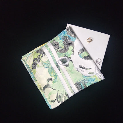 Carriage twill silk scarf