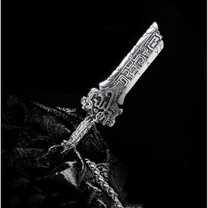 Ancient Sword Necklace Trendy Men Fashion Thai Silver Pendant Personality Silver Jewelry