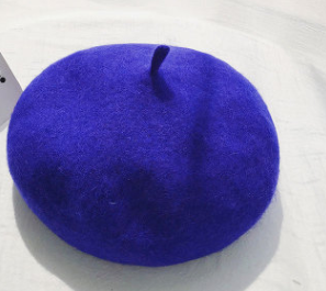 Beret women's autumn and winter warm solid color buds  hat tide