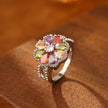 Fashion Color Zircon Ring Creative Ornament