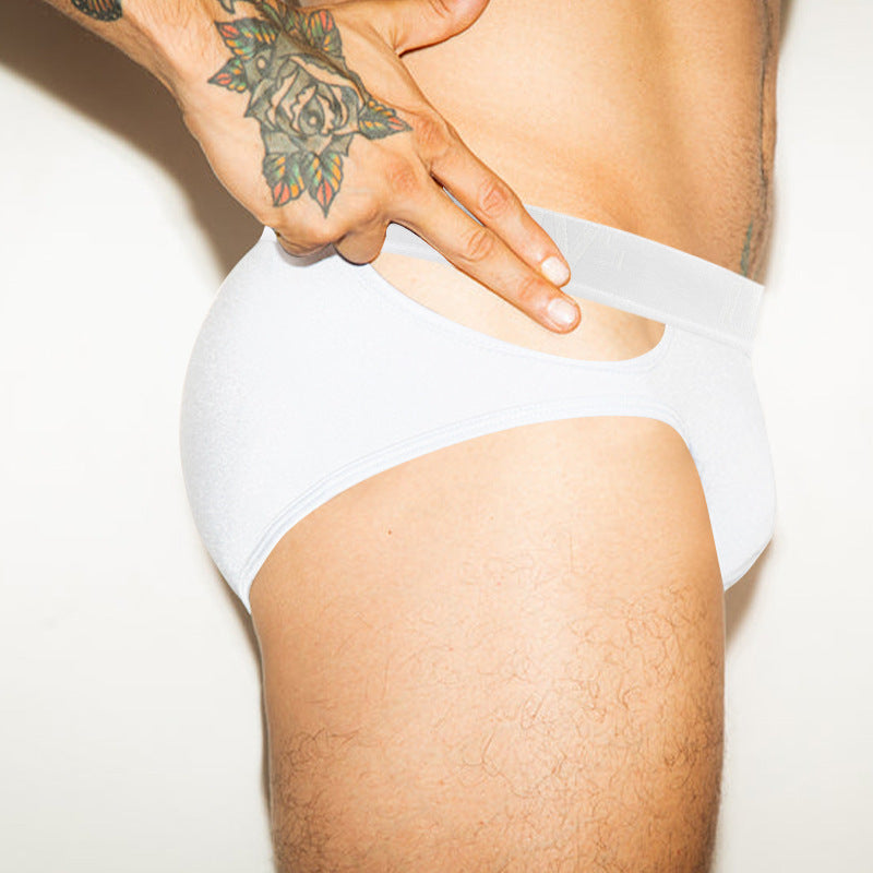 Sports Cotton Breathable Side Hollow Briefs