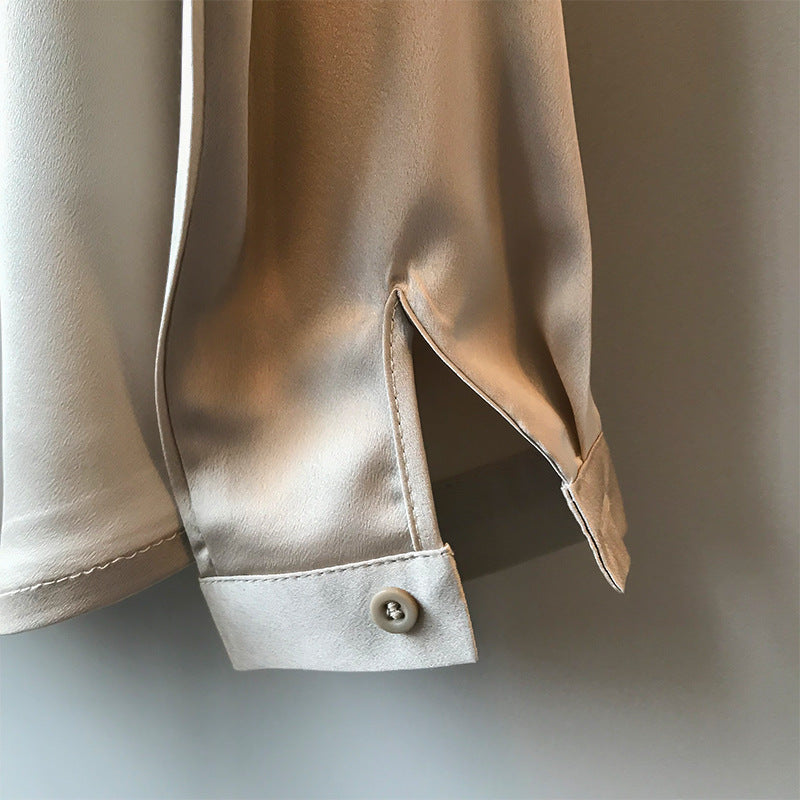 Women's silk satin shirt