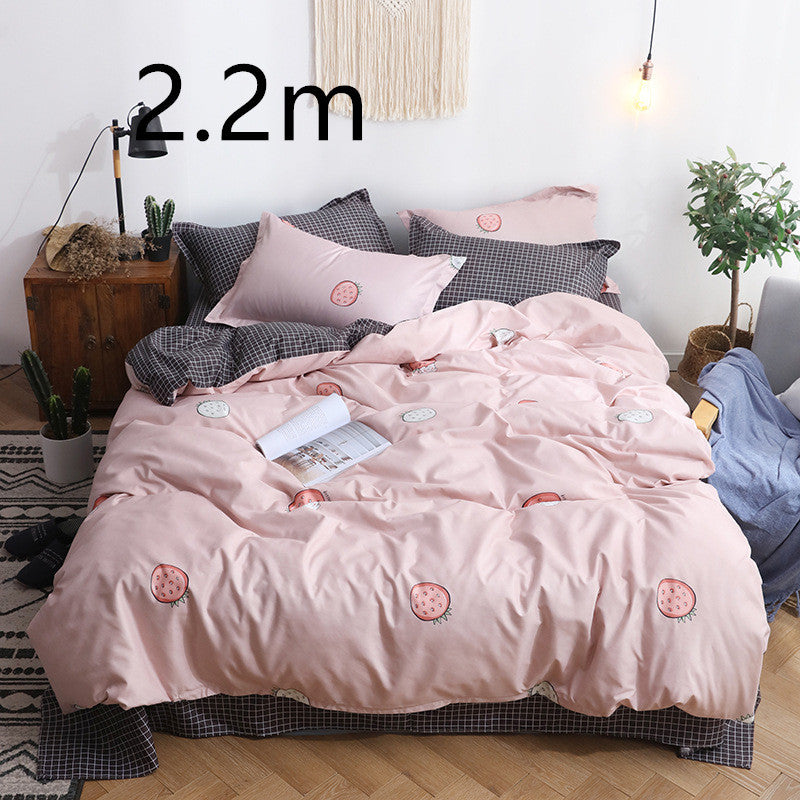 Four-piece set of net red aloe cotton bedding