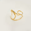 18K Gold Plating Brass Geometric Hollow Line Palm Bracelet