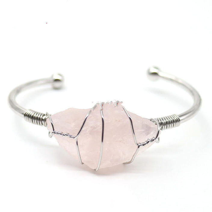 Women's Natural White Crystal Adjustable Bracelet Bracelet