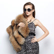 Fashionable And Simple Ladies  Raccoon Fur Coat