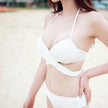 Small chest gathered beach bikini