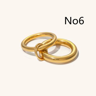 Mikayla Stacked Freshwater Pearl Ring