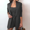 Three-piece suit of pure color slim temperament