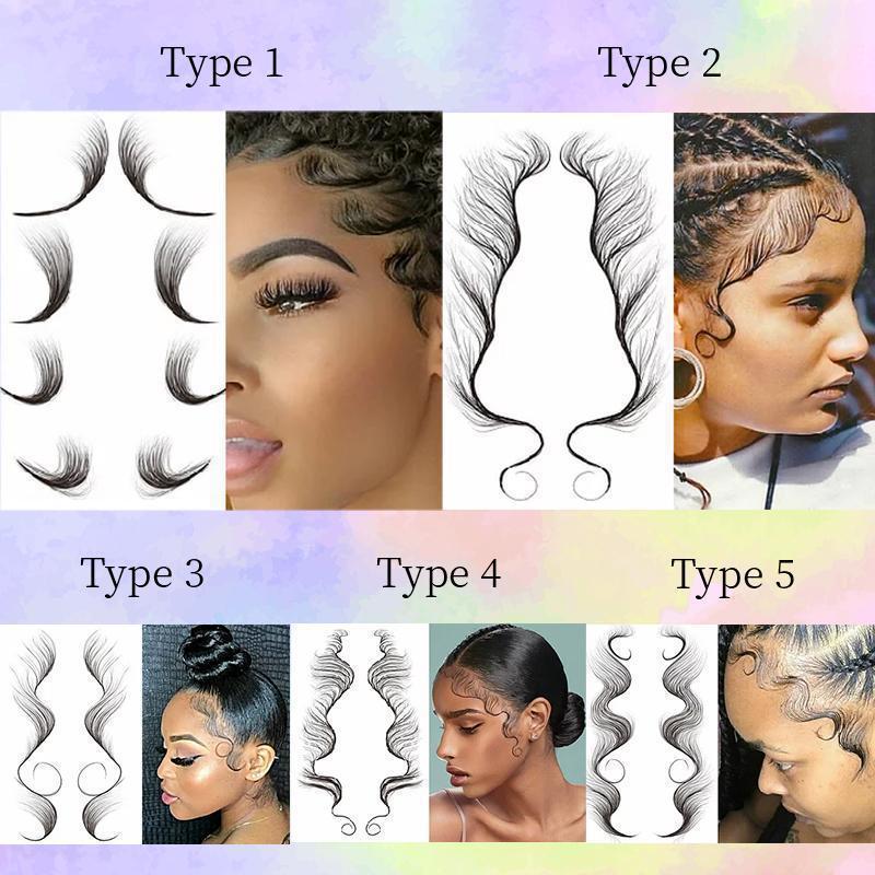 Stage Play Europe And The United States Forehead Hair Waterproof Tattoo Stickers Baby Hair Tattoo Stickers Forehead Stickers