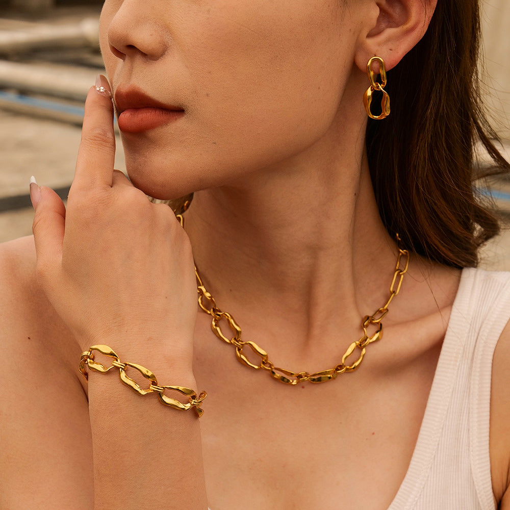 Ins Style Necklace Titanium Steel Irregular